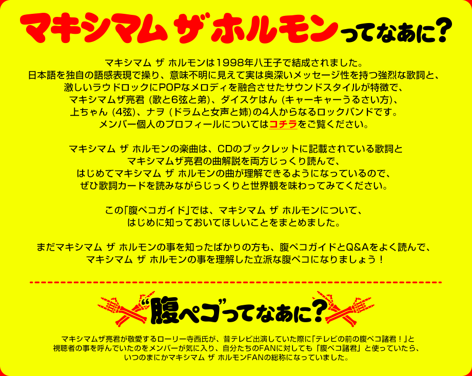 マキシマムザホルモンってなあに？